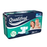 Fralda Geriátrica Qualifral Pacote Econômico Eg 26 Unidades