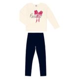 Conjunto Infantil Feminino Laço Select Bege 8