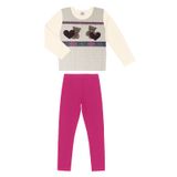 Conjunto Infantil Feminino Ursinho Select Bege 6
