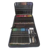 Kits De Pintura De Desenho 78pcs Conjunto De Lápis De Cor Solúvel Em Água Ferramentas Avançadas De Desenho Com Bolsa De Zíper