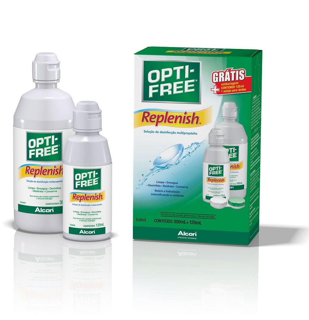 Opti Free Replenish 300+120ml+estojo Lentes