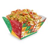 Embalagem Bandeja Multiuso e Nachos P Verde e Vermelho 100un
