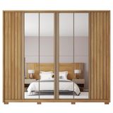 Guarda Roupa Casal Grande 6 Portas 4 Espelhos Marrom Moon