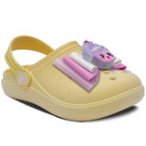 Babuche Infantil Cupcake 19ao36 Sandalia Menina Leve 12.103 Cor:amarelo,tamanho:33/34