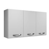 Armário Aéreo Etios 3 Portas Kaiki Móveis Branco