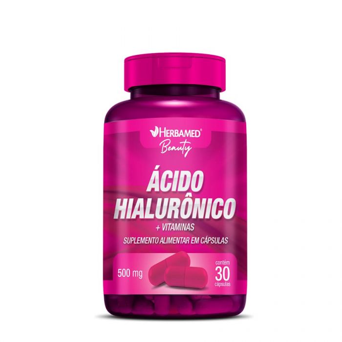 Ácido Hialurônico + Vitaminas 500mg Herbamed 30 Cápsulas Acido Hialurônico + Vitaminas 500mg Herbamed 30 Cápsulas