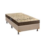 Cama Box Solteiro Colchao Espuma Anjos D28 Confort Base Crc Suede Clean 88x188
