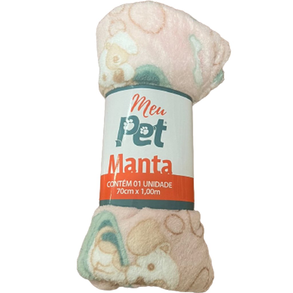 Manta Cobertor Pet Microfibra Plush 70x100 Meu Pet