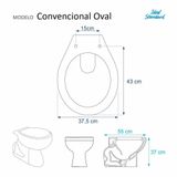 Assento Sanitario Almofadado Convencional Oval Bone (bege Claro) Para Vaso Ideal Standard