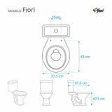Assento Sanitario Almofadado Convencional Oval Marfim Para Vaso Fiori
