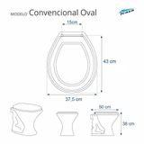 Assento Sanitario Almofadado Convencional Oval Palha (bege Claro) Para Vaso Icasa