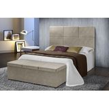 Conj Quarto Cabeceira Recamier Bau Lais 6746 King