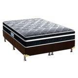 Cama Box Queen: Colchão Anatômico Probel D33/ep  Advanced Tech1500 Plus + Base Crc Suede Brown(158x198)