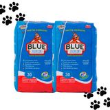 Kit Com 2 Tapete Higiênico Para Cães Blue Premium 30 Unidade