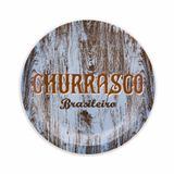 Prato Raso Churrasco Azul Blue Oxford® Ceramica 26cm