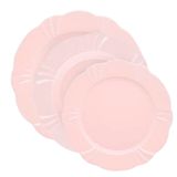 Jogo 2 Pratos Rasos 2 Pratos Fundos 2 Pratos Lanche Soleil Blush Oxford® Porcelana