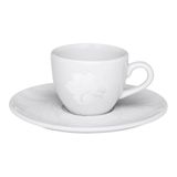 Kit 6 Xícaras Com Pires Coup Blanc Oxford® Porcelana 200ml