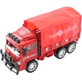 Brinquedo Caminhão Miniatura Bombeiros Resgate Vermelho A Fricção