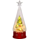 Globo De Neve Decorativo Pinheiro Natalino Iluminado 27cm