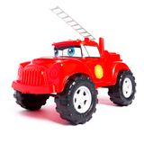 Brinquedo Bombeiro Monster Truck Articulável Salva Vidas Vermelho 35cm