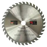 Kit 12 Discos De Serra Circular Com 40 Dentes 4-1/2&#39; 115mm Para Madeira