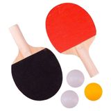 Kit  Ping Pong 2 Raquetes E 3 Bolinhas