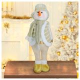 Decoração Natal Boneco De Neve Dourado Natalino 58cm