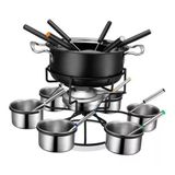 Conjunto Para Fondue 22 Peças Potes Inox