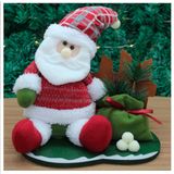 Decoração Boneco Natal Papai Noel Tecido Natalino 28cm