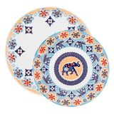 Kit Pratos Rasos E Fundos Coup Shanti Oxford® Porcelana 16 Peças