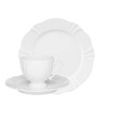 Kit Café Jogo Lanche Soleil White Oxford® Porcelana 24 Peças