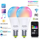 2/4pcs Smart Bulb Wifi E Bluetooth 5.0 E27 Dimming E Col