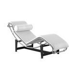 Chaise Lc-4 Cromada Em Sued Branco Cor Branco