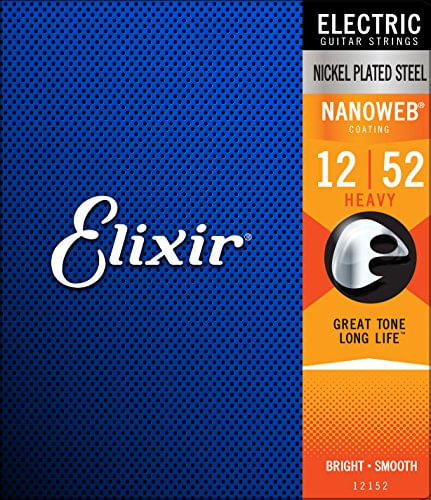 Elixir Strings Cordas De Guitarra Elétrica W Revestimento Nanoweb, Pesado (0.012-052)