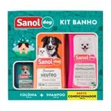 Kit Banho Veterinário Sanol Dog Shampoo E Condicionador 500ml Mais Colônia Filhotes 120ml