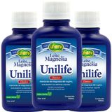 Leite De Magnésia Sabor Menta 120ml Unilife Kit Com 3