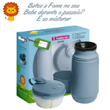 Kit Garrafa Térmica Bebe 250ml + Pote Leite Pó 280ml