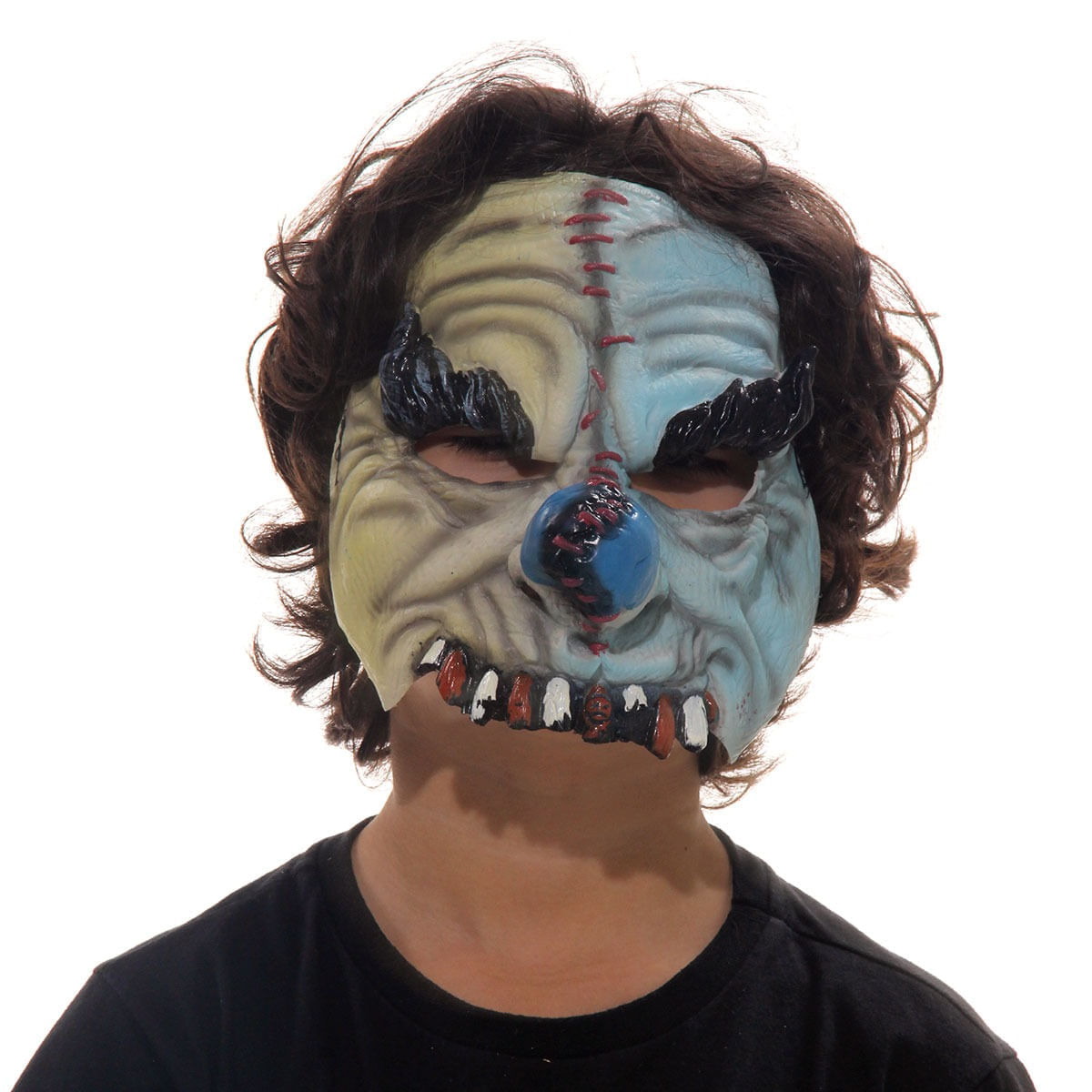 Máscara Palhaço Azul Cicatriz E Dentes