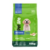 Ração Seca Pet.life Frango E Arroz Para Cães Filhotes - 15 Kg