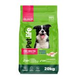 Ração Seca Pet.life Frango E Arroz Para Cães Adultos Porte Médio E Grande - 20 Kg