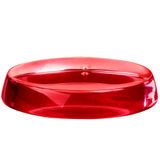 Saboneteira Oval Vermelho Translucido