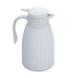 GARRAFA TERMICA C/RATTAN DE PLASTICO TRESS BRANCA 1L