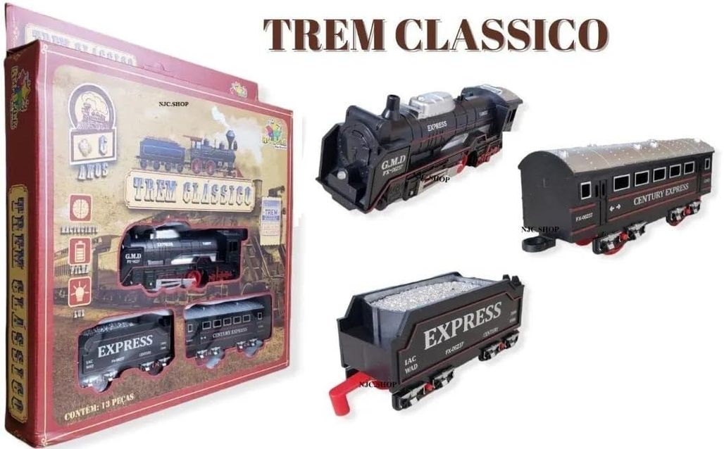 Trem Expresso Brinquedo Criança Ferrorama 13 Peças Oferta