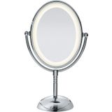 Reflexões Conair Led De Dupla Lateral Iluminado Vanity Makeup Mirror, Ampliação De 1x/7x, Acabamento Cromado Polido