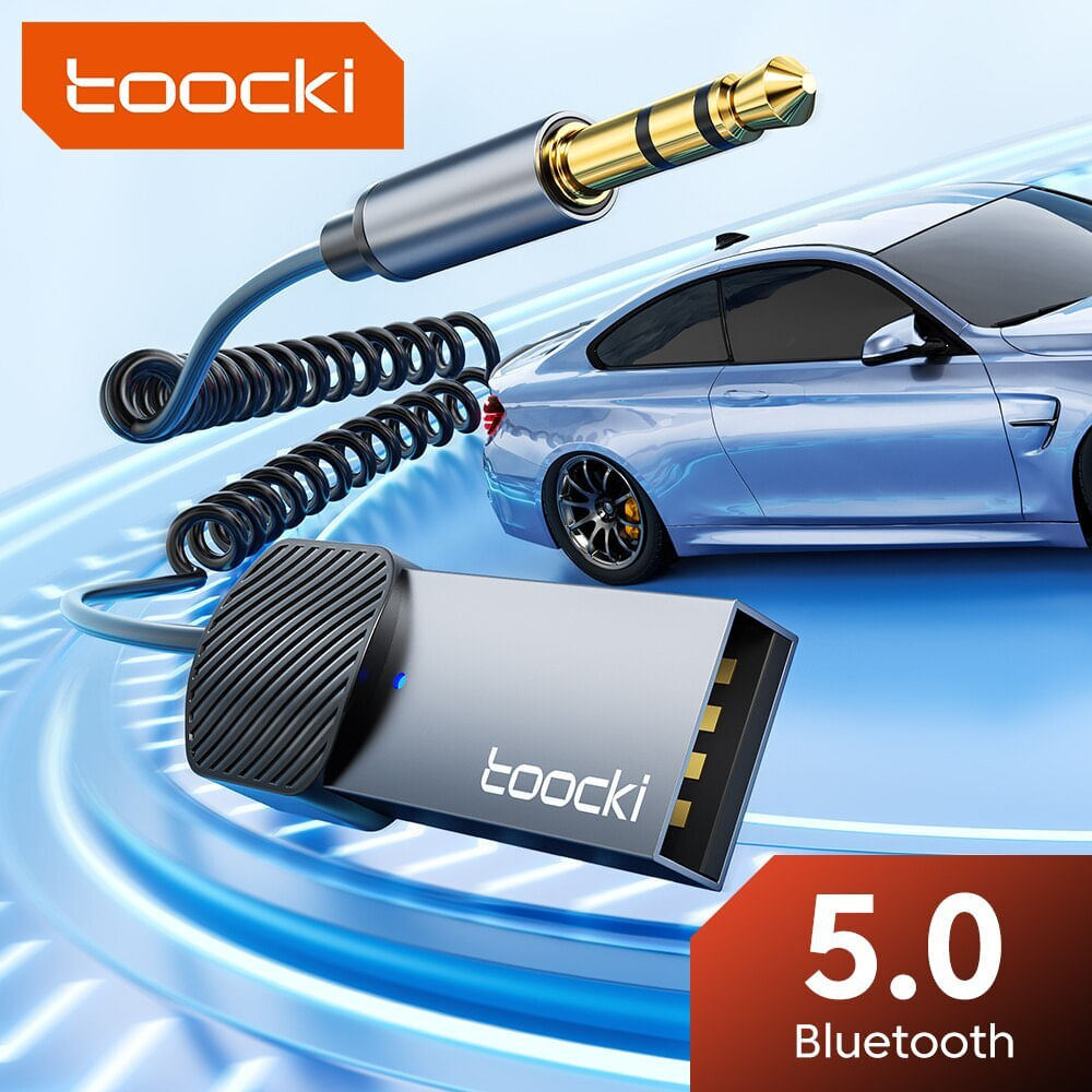 Toocki Aux Bluetooth Car Adapter Dongle Cabo Para Tablet Carro