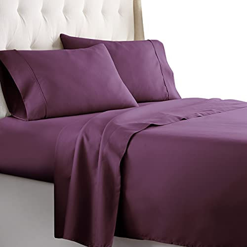 Hc Collection King Size Sheets Set - Folhas De Cama &amp; Fronhas C/ 16 Polegadas Bolsos Profundos - Fade Resistant &amp; Machine Washable - 4 Peça