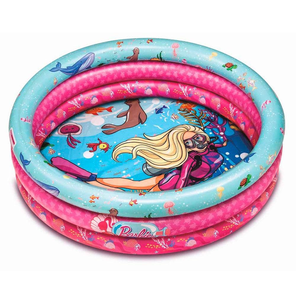 Piscina Infantil Inflavel 2 Em 1 Com Bolinhas 180l Barbie Fun