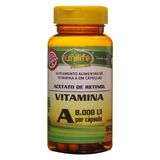 Suplemento Alimentar Vitamina A 500mg 60 Cápsulas - Unilife Sem Sabor