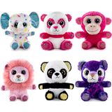 Meus Brinquedos De Pelúcia Oli 7 Conjunto De Animais Recheados Pacote De Brinquedos Animais Do Zoológico Leão/macaco/elefante/urso Rosa