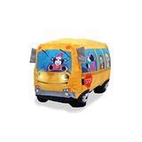 | Cuddle Barn Ônibus Escolar Wheelie 8 Cantando Brinquedo De Pelúcia Animal Recheado | Movimentos Da Boca E Olhos Acendem | Canta Rodas N